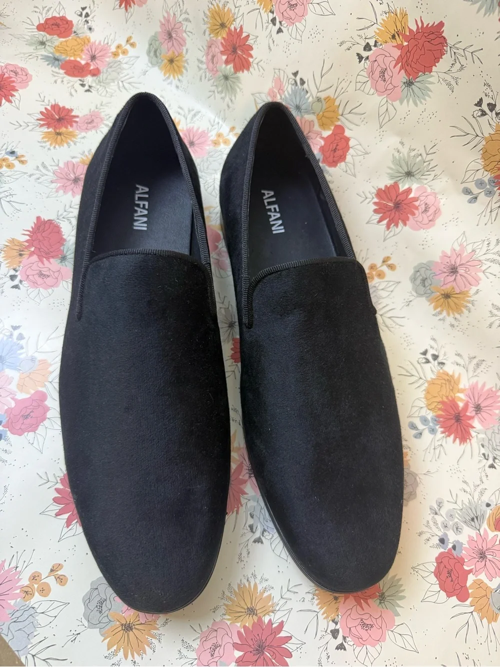 Alfani Black Suede Slip-On Loafers